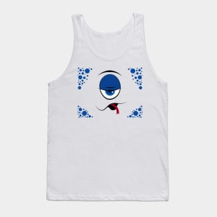 Cartoon one eyed face Tank Top